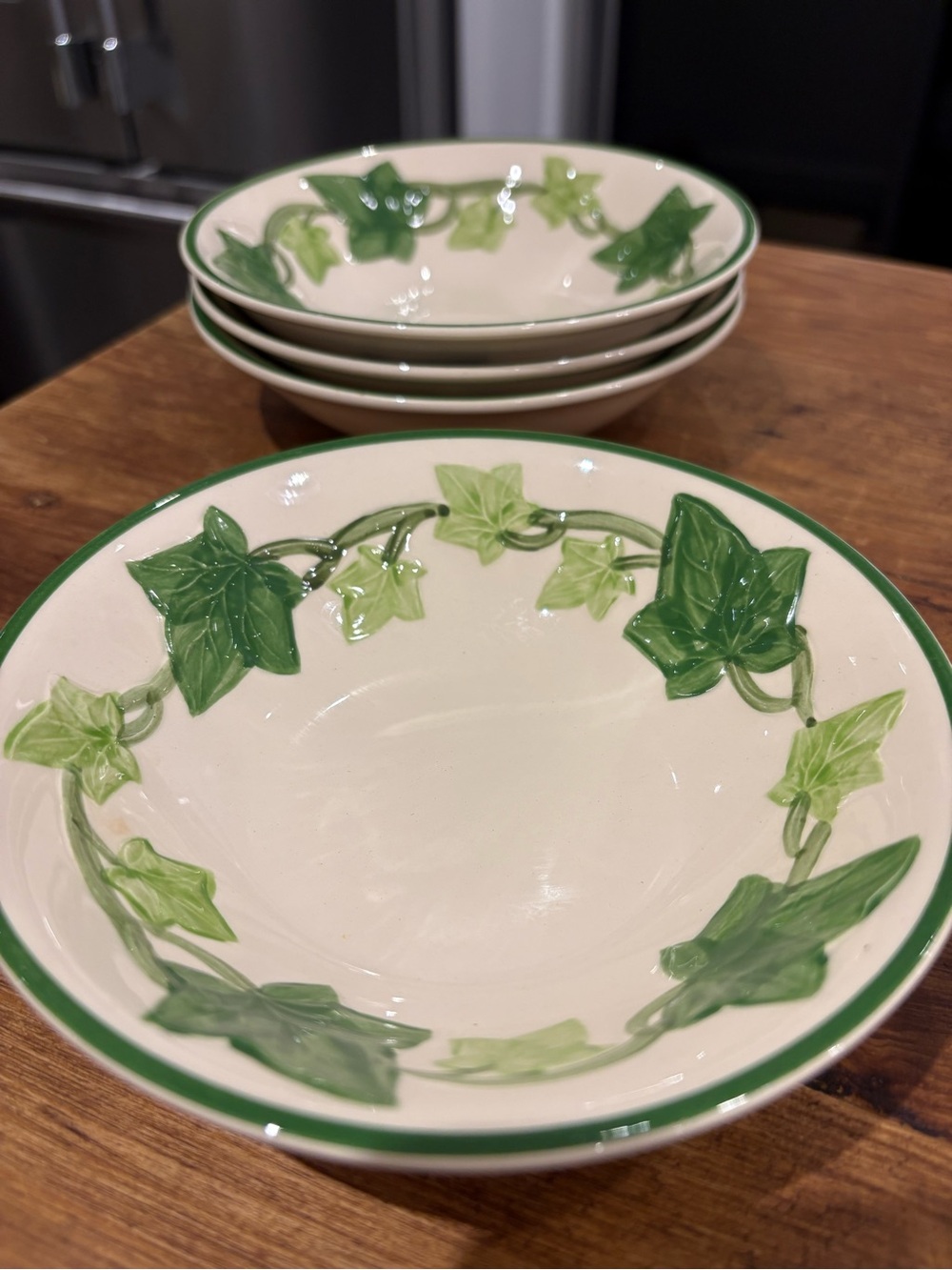 Vintage Franciscan Ivy Pattern Fruit Bowls - Set of 4